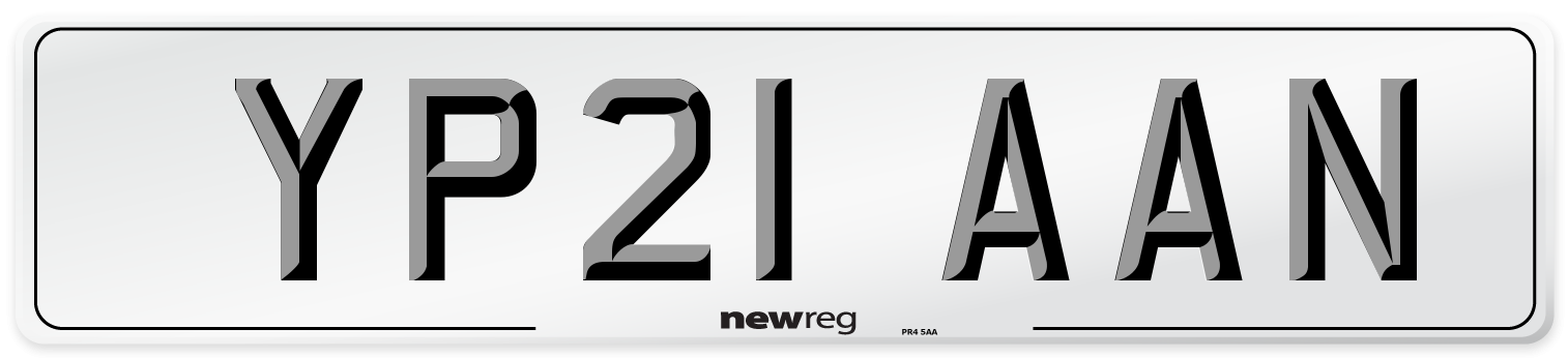 YP21 AAN Number Plate from New Reg